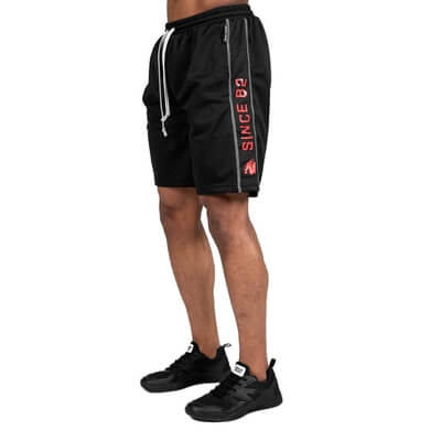 Functional Mesh Shorts, svart/rød, Gorilla Wear