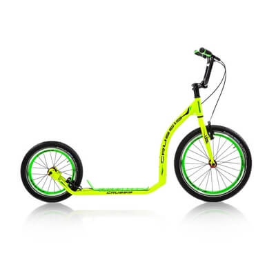 Sparkesykkel Active 4.1, yellow/green, Crussis