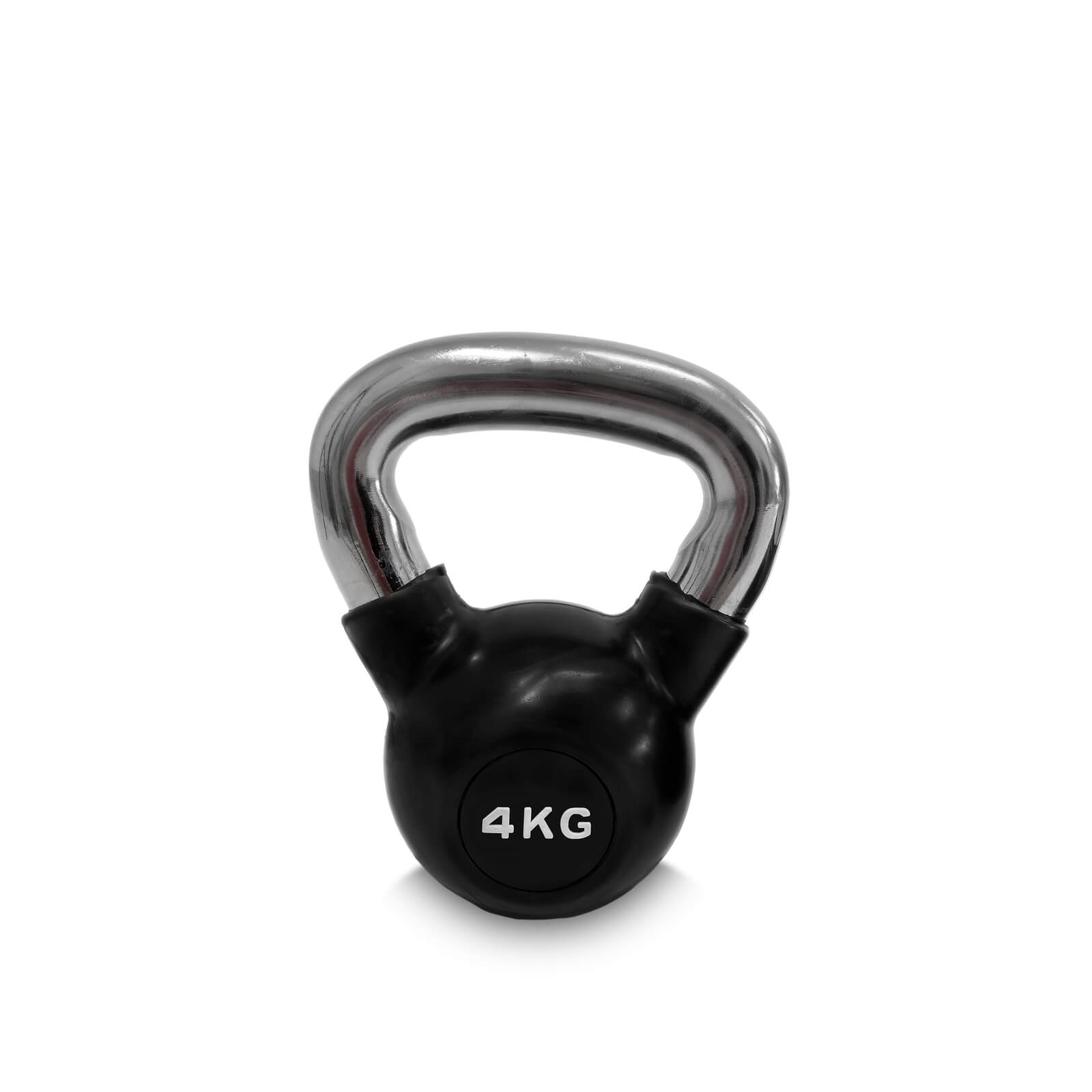 Sjekke Kettlebell gummi/krom 4 kg, JTC Power hos SportGymButikken.no