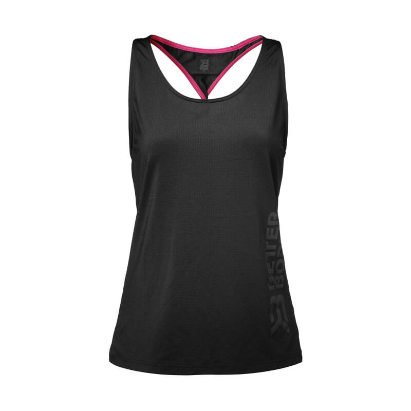 Sjekke Women's Mesh T-back, black/pink, Better Bodies hos SportGymButikken.no