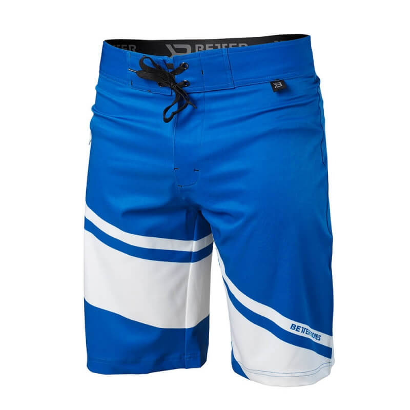 Sjekke Pro Board Shorts, bright blue, Better Bodies hos SportGymButikken.no