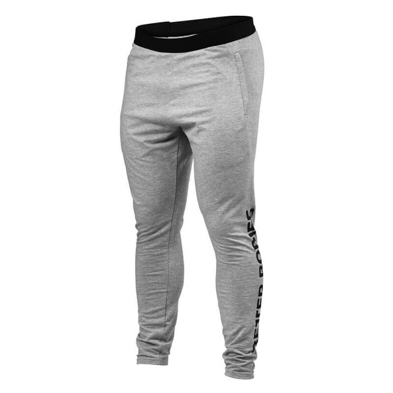 Sjekke Hudson Jersey Pants, grey melange, Better Bodies hos SportGymButikken.no