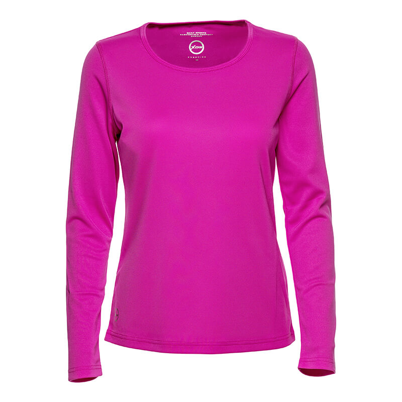 Base L/S Tee, knockout pink, Daily Sports