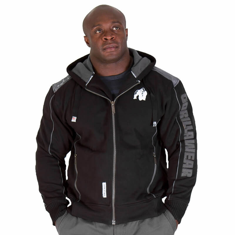 Sjekke 82 Jacket, black, Gorilla Wear hos SportGymButikken.no