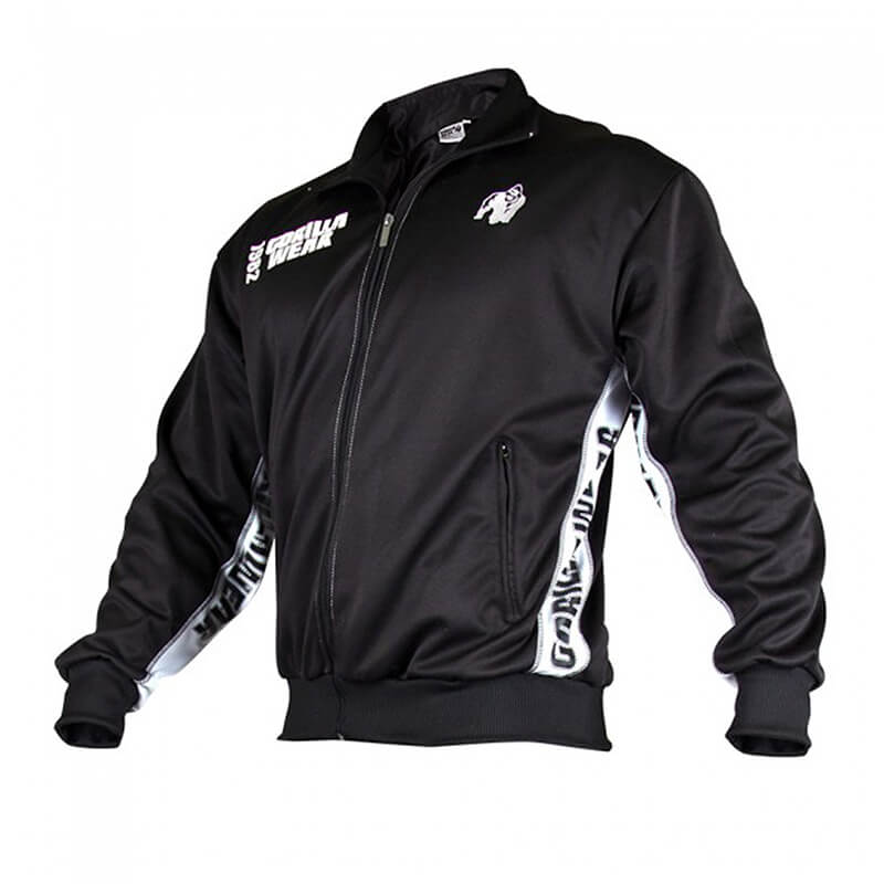 Sjekke Track Jacket, svart/hvit, Gorilla Wear hos SportGymButikken.no