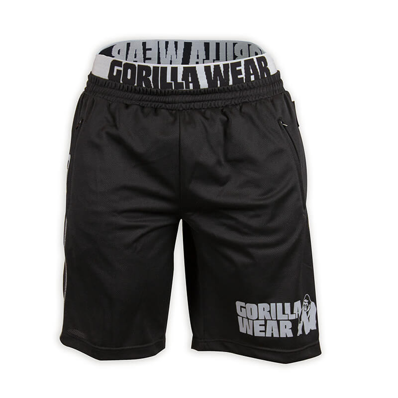 Sjekke California Mesh Shorts, black/grey, Gorilla Wear hos SportGymButikken.no