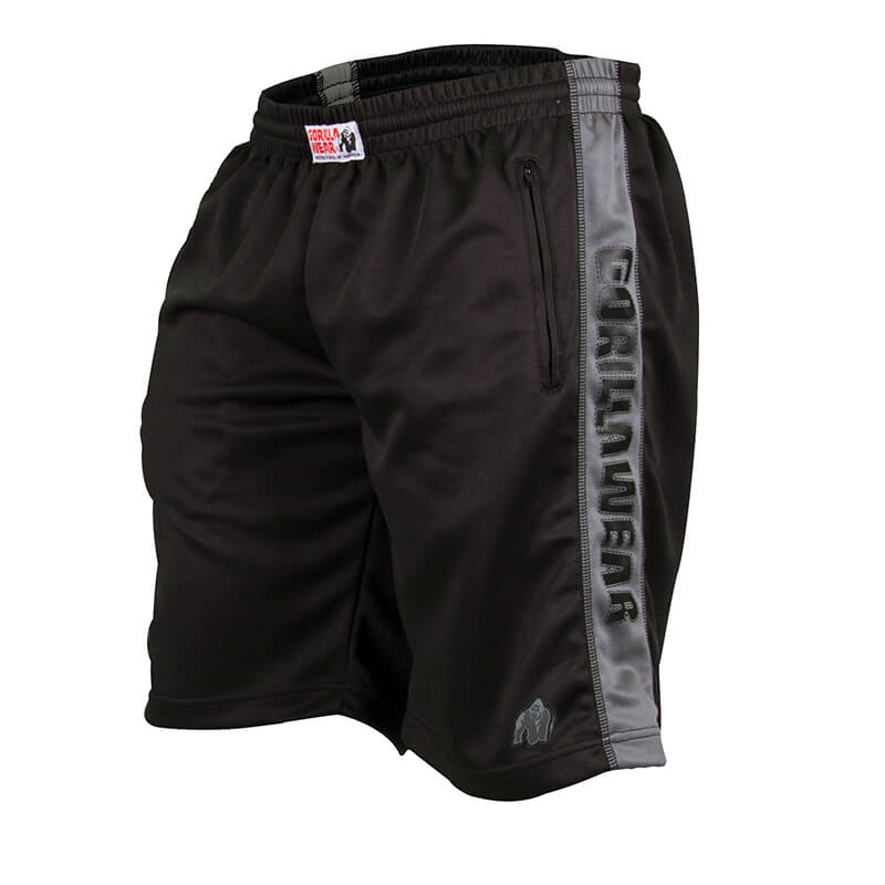 Sjekke Track Shorts, svart/grå, Gorilla Wear hos SportGymButikken.no