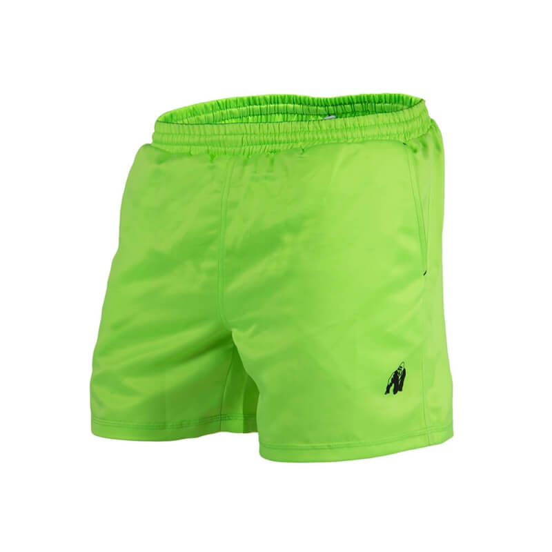 Sjekke Miami Shorts, neon lime, Gorilla Wear hos SportGymButikken.no