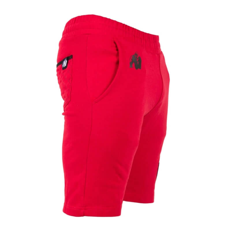 Sjekke Los Angeles Sweat Shorts, red, Gorilla Wear hos SportGymButikken.no