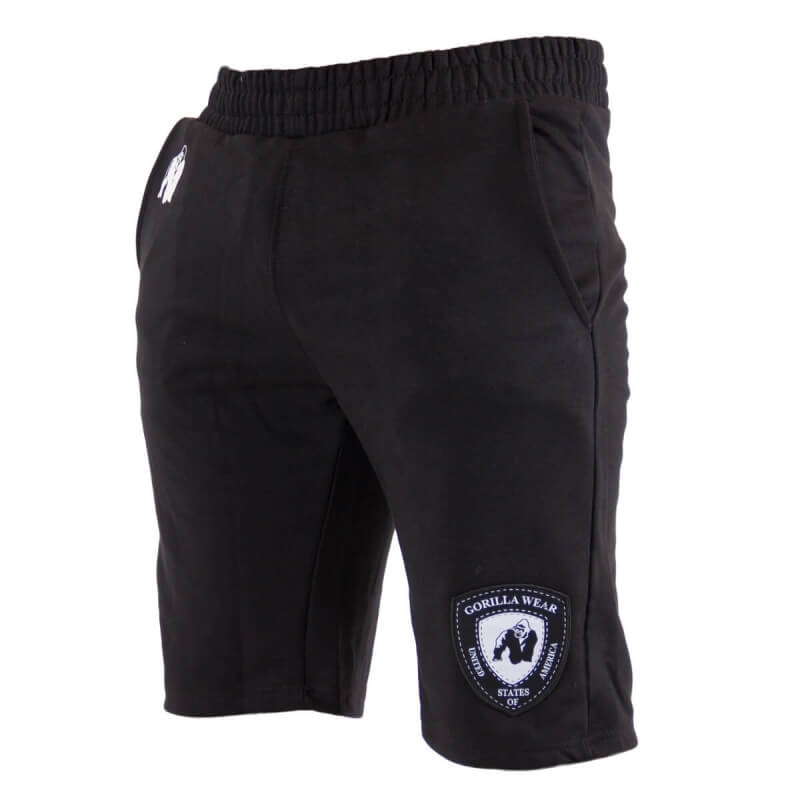 Sjekke Los Angeles Sweat Shorts, black, Gorilla Wear hos SportGymButikken.no