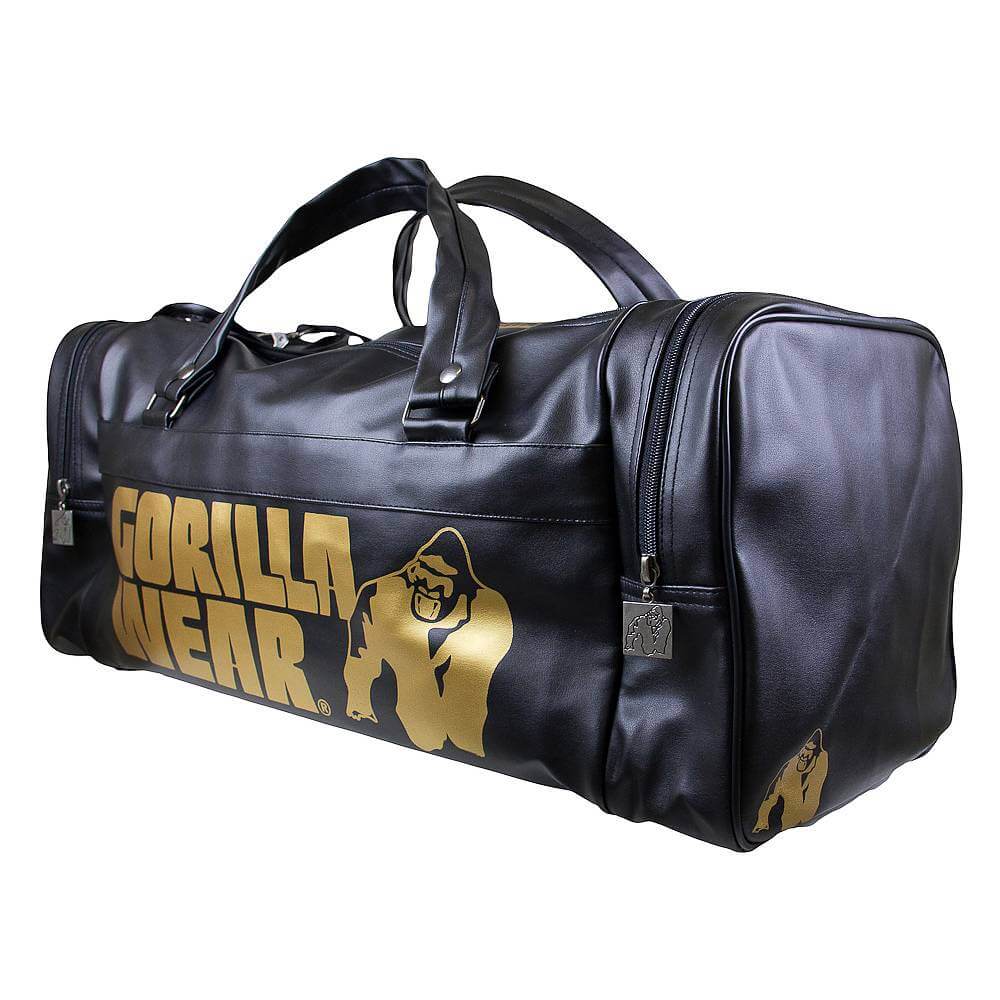 Sjekke Gym Bag Gold Edition, black/gold, Gorilla Wear hos SportGymButikken.no