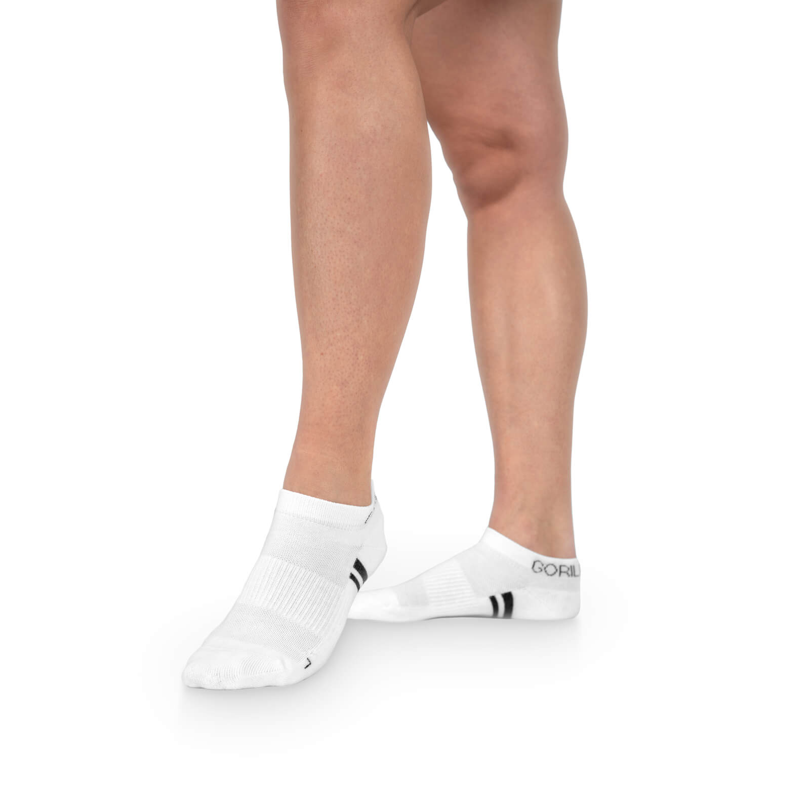 Sjekke Quarter Socks 2-Pack, white, Gorilla Wear hos SportGymButikken.no