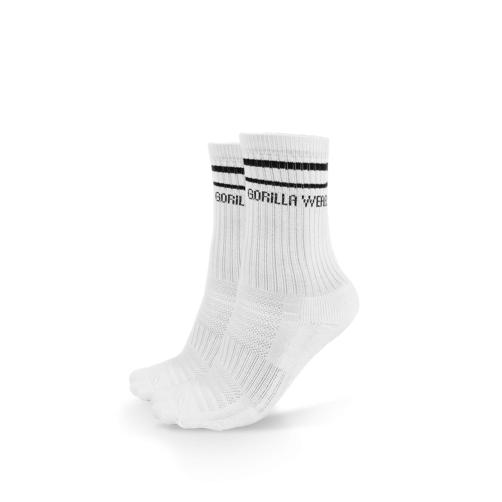 Sjekke Gorilla Wear Crew Socks 2-Pack, white, Gorilla Wear hos SportGymButikken.