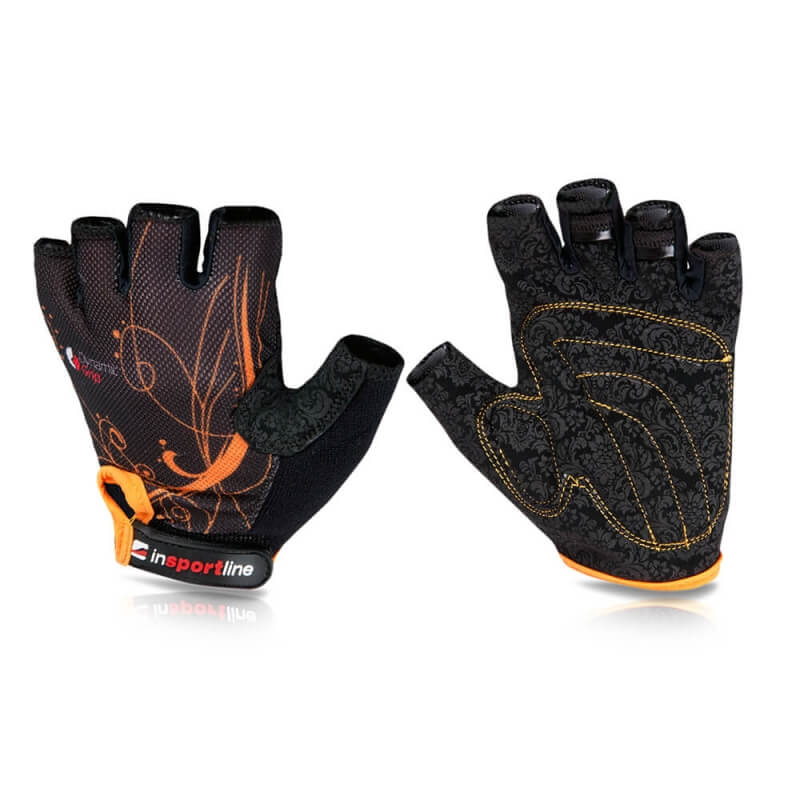 Sjekke Women Fitness Glove, black/orange, inSPORTline hos SportGymButikken.no