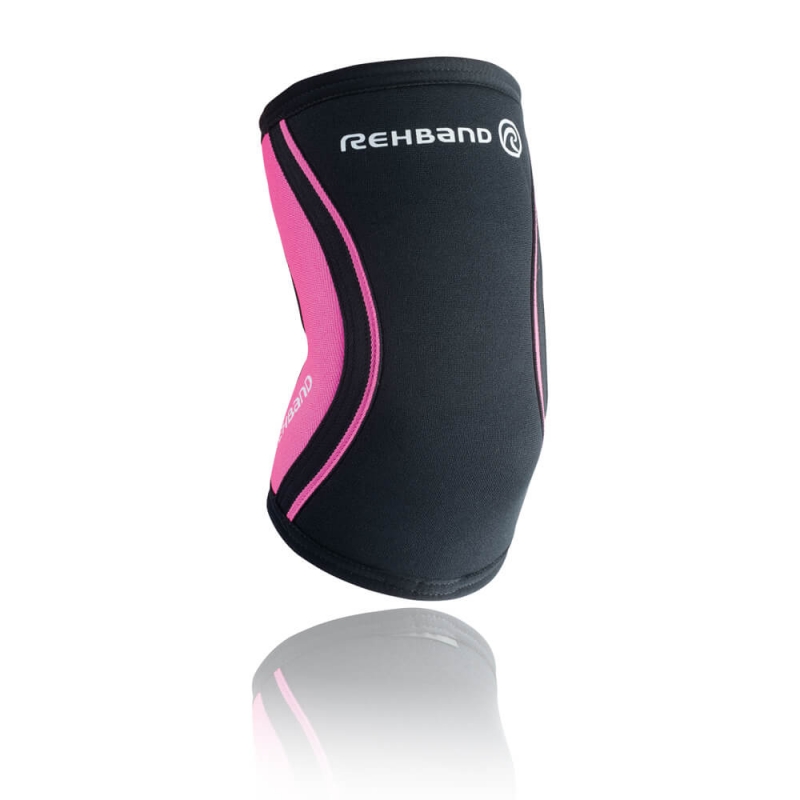 Sjekke RX Elbow Sleeve, 5mm, black/pink, Rehband hos SportGymButikken.no