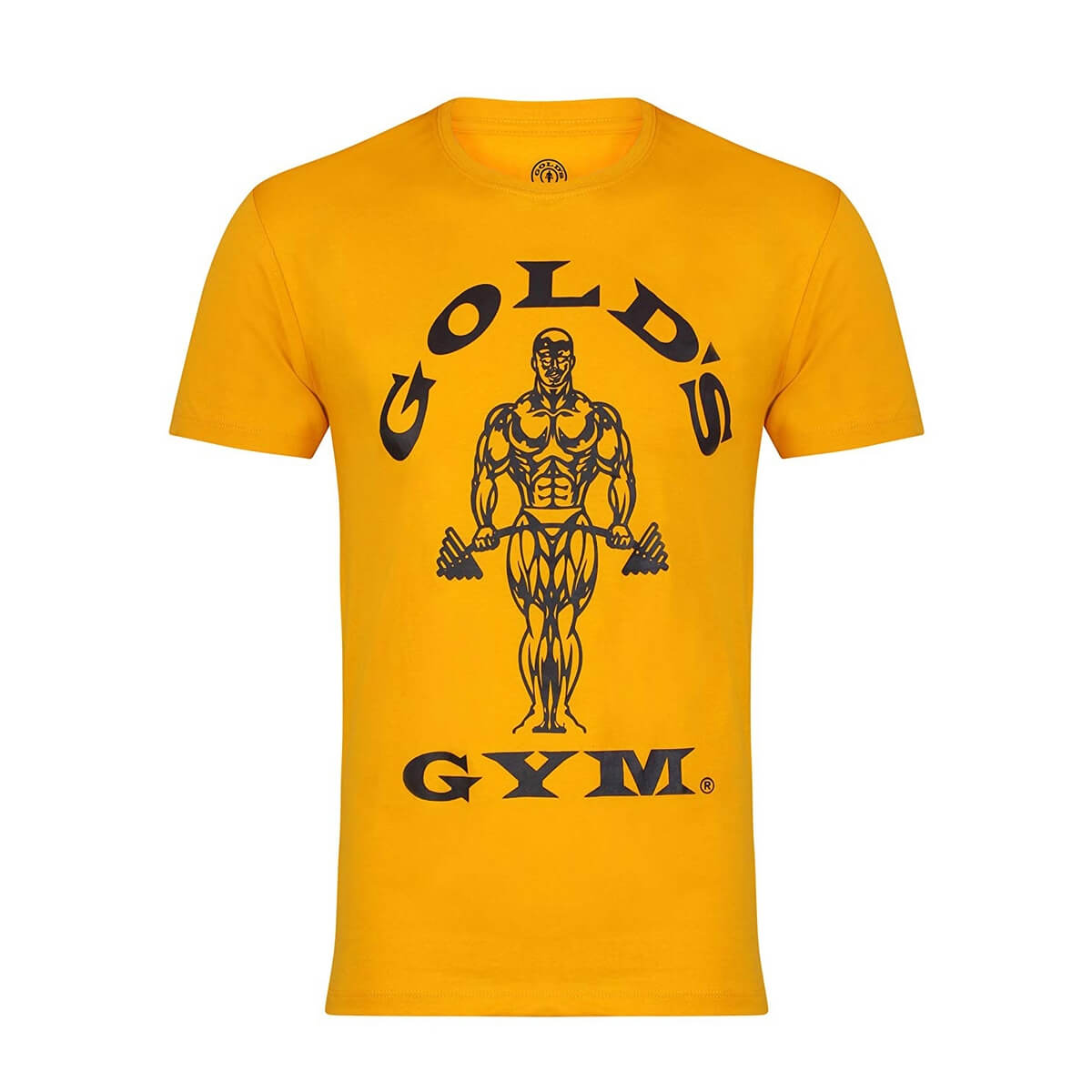 Sjekke Muscle Joe T-Shirt, gold, Gold's Gym hos SportGymButikken.no