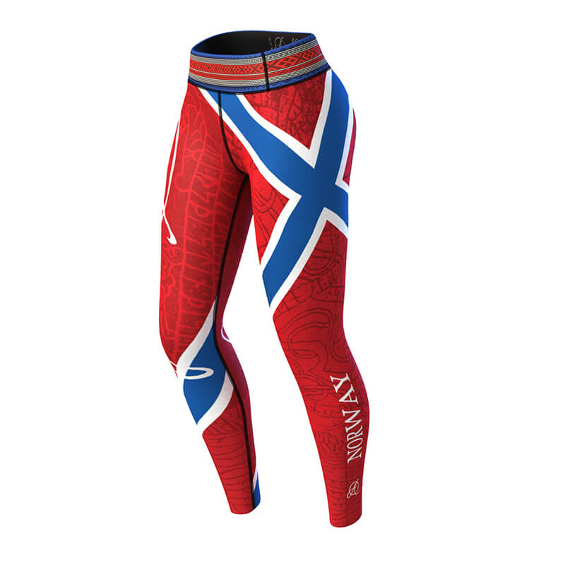 Norway 2.0 Leggings, red/blue, Anarchy