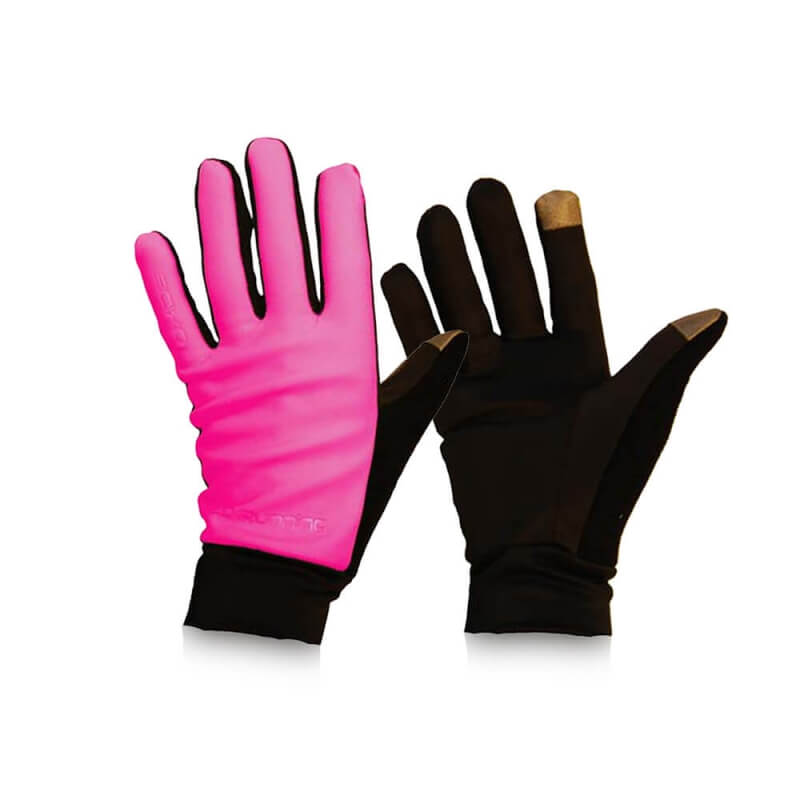 Sjekke Running Gloves, neon pink, Oxide hos SportGymButikken.no