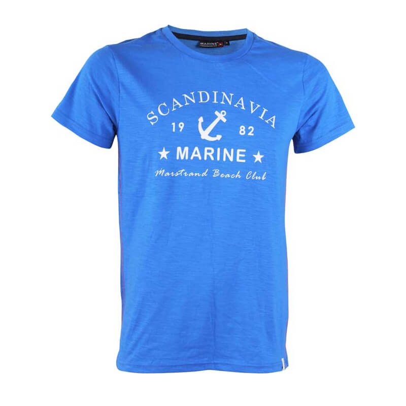 Sjekke T-Shirt, blue, Marine hos SportGymButikken.no
