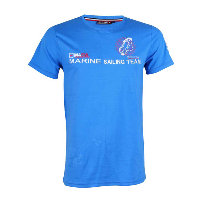 Sjekke Sailing Team T-shirt, blue, Marine hos SportGymButikken.no