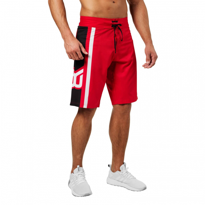 Sjekke Ript Shorts, bright red, Better Bodies hos SportGymButikken.no
