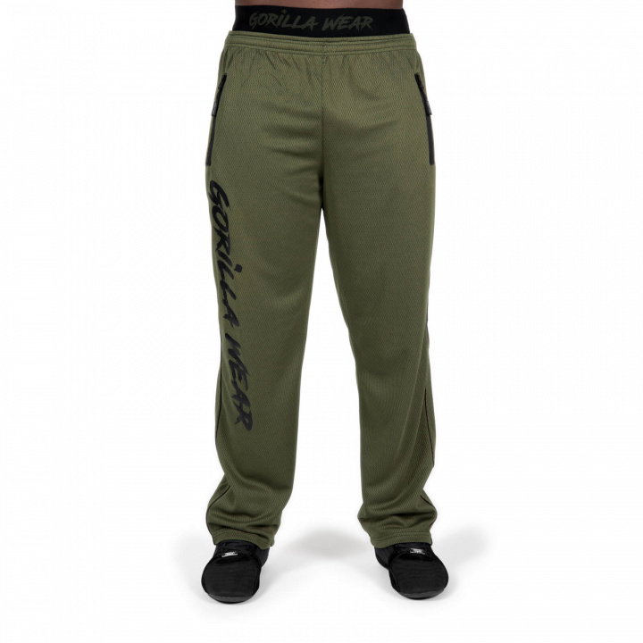 Sjekke Mercury Mesh Pants, army green/black, Gorilla Wear hos SportGymButikken.n