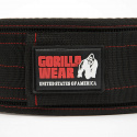 4 Inch Nylon Belt, black/red, Gorilla Wear