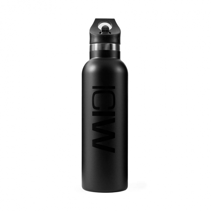 Sjekke Stainless Steel Water Bottle 600ml, black, ICANIWILL hos SportGymButikken