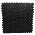 Puslematte med kantstykker, 100 x 100 x 2 cm, sort/grå, Budo-Nord