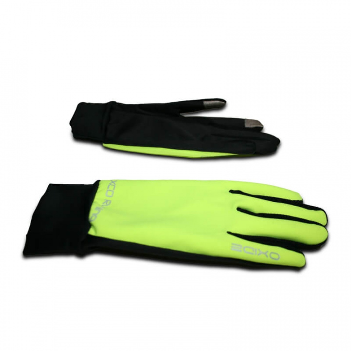 Sjekke Running Gloves, gul, Oxide hos SportGymButikken.no